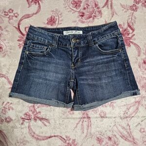 Celebrity Pink Dark Blue Jean Shorts